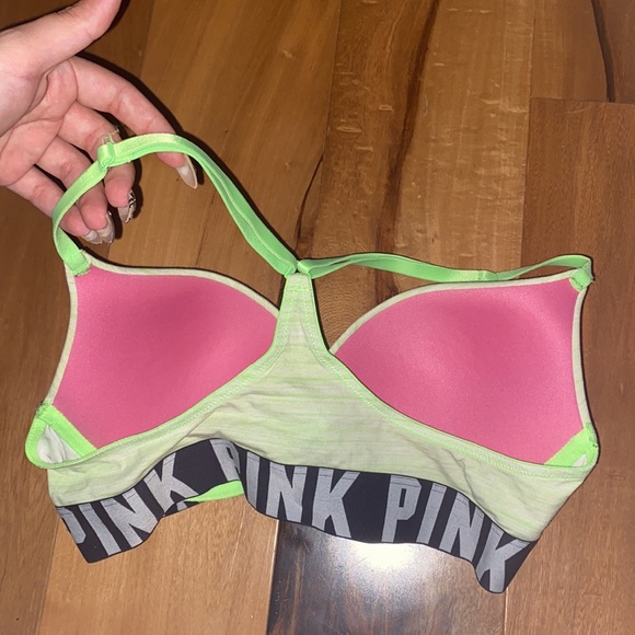 NWOT- VICTORIAS SECRET PINK RACERBACK FRONT CLASP CLOSURE BRA - SIZE 34C - Picture 3 of 6